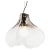 Metal Tulip Pendant Lamp in Amber & Clear Murano Glass by Carlo Nason for AV Mazzega, Italy, 1960s For Sale - Image 7 of 7