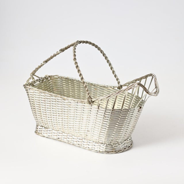 Silver Silver-Plated Wine Basket from Christofle, 1970s For Sale - Image 8 of 12