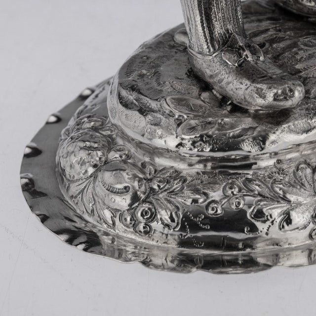 19th Century German Silver Figure of a Fruit Seller, 1880 For Sale - Image 17 of 18