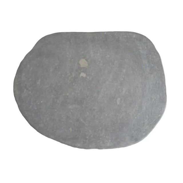 Organic Modern Vintage Stacked River Rock Bistro Table For Sale - Image 4 of 6