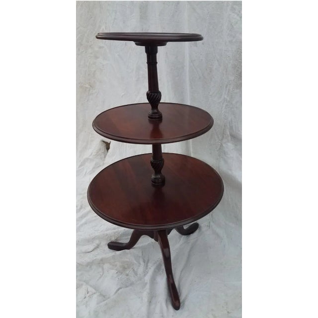 Contemporary James River Mahogany 3 Tier Butler Plantation Table Hickory Chair Company For Sale In Phoenix - Image 6 of 11