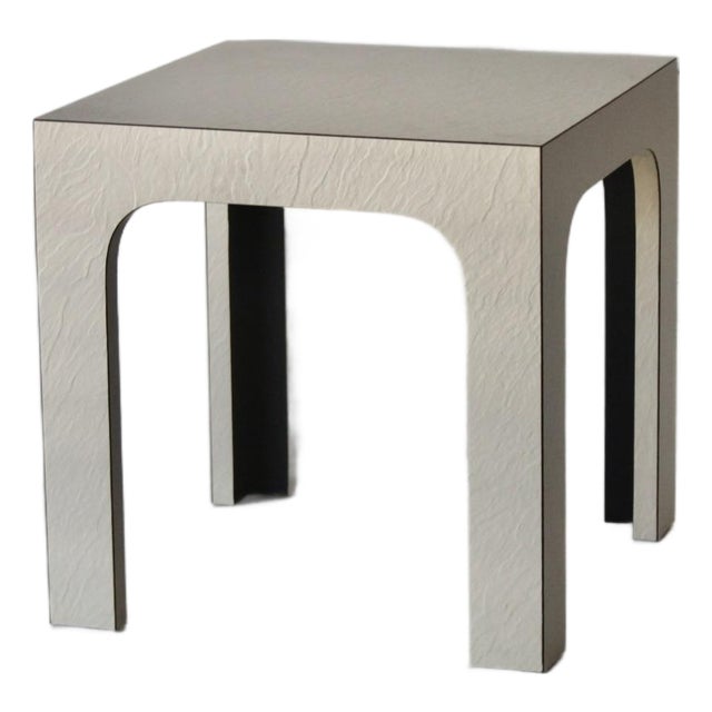 Modern Off- White End Table For Sale