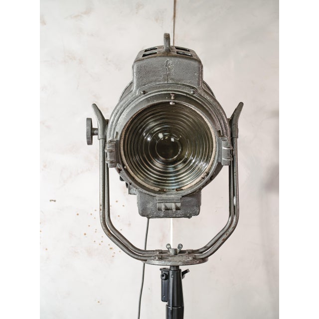 Gray Fresnel Film Spotlight on Rolling Tripod, Munich, 1950s For Sale - Image 8 of 17