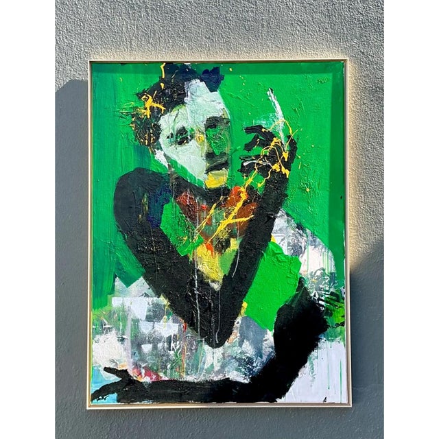 Vintage Abstract Expressionist Original Oil on Canvas For Sale - Image 12 of 12