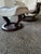 Mid 20th Century Scandinavian Ekornes Stressless Lounge Chair and Ottoman in White Leather & Rosewood For Sale - Image 11 of 18