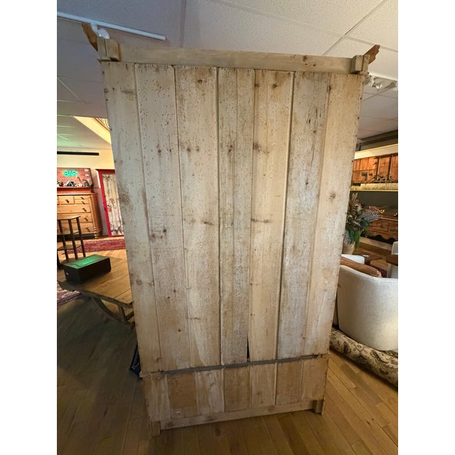 Antique Scrubbed Pine Armoire For Sale - Image 11 of 11