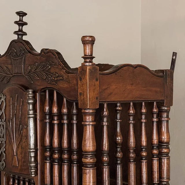 19th Century Country French Walnut Pannetiere ~ Breadbox For Sale - Image 10 of 13