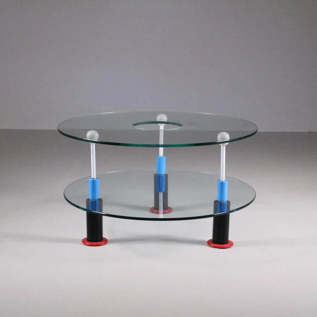 Postmodern Glass Coffee Table For Sale - Image 5 of 5