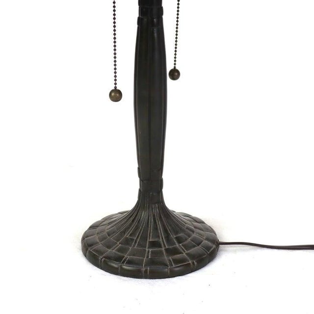 Arts & Crafts Arts & Crafts Leaded Stained Glass Table Lamp, Early 20th Century For Sale - Image 3 of 8