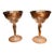 Vintage Glastonbury Lotus Rambler Rose Champagne Coupe Glasses - Set of 2 For Sale