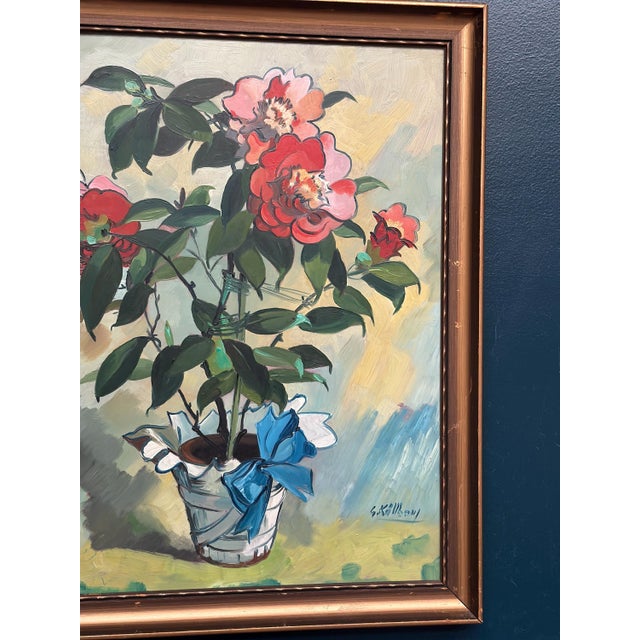 G. Källbom, Flower Motif in Pot, 1960s, Oil on Panel, Framed For Sale - Image 7 of 18