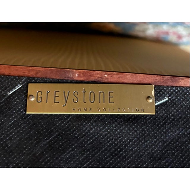 1990s Greystone Mahogany Reproduction English Library Chair For Sale - Image 12 of 12