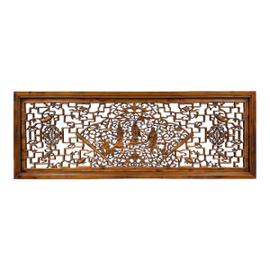 Mid-20th Century Chinese Open Carved Wooden Panel/Wall Art