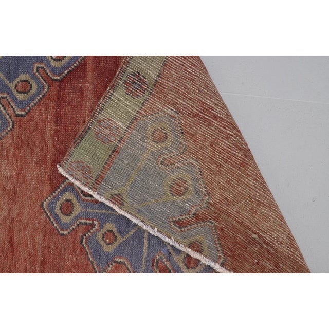 Orange Vintage Anatolian Kurdish Wool Runner For Sale - Image 8 of 10