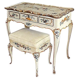Vintage Venetian Vanity and Stool For Sale