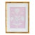 Original Hand-Painted Pink & White Abstract Floral Motif Painting, Framed For Sale