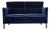 Danish Two-Seater Sofa in Dark Blue Furniture Velour, 1960s For Sale
