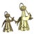 Set of 2 Vintage Brass Angel Candle Holders For Sale
