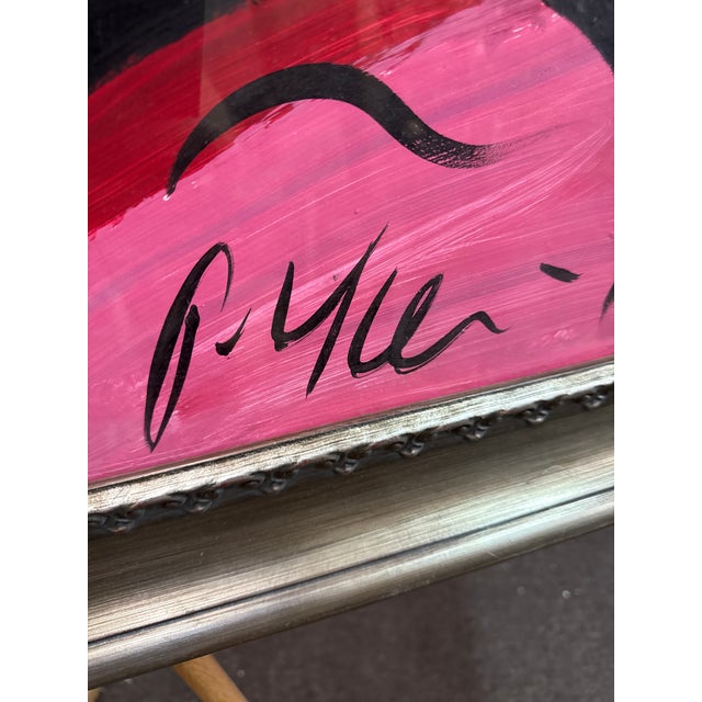 Peter Keil 1970s Peter Keil Huge Pink Female Cubist Painting, Framed For Sale - Image 4 of 6