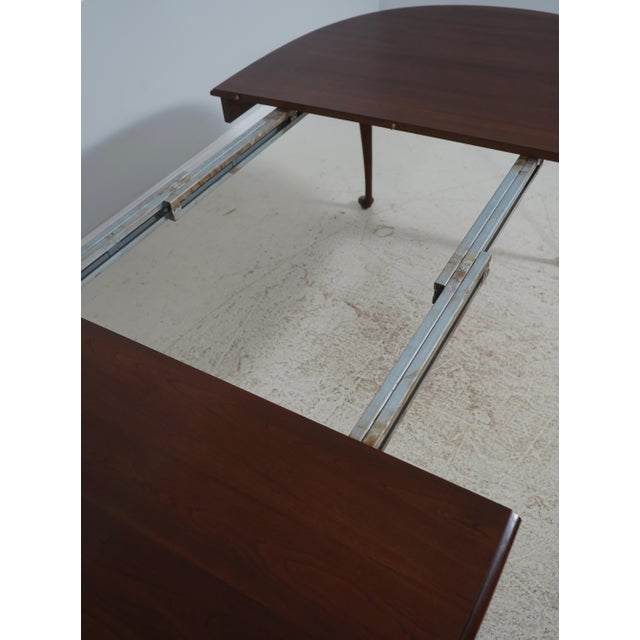 Stickley Queen Anne Cherry Dining Room Table W. 2 Leaves For Sale - Image 9 of 18