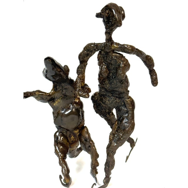 Surrealist Bronze Sculpture of a Woman and Alligator on Skates For Sale - Image 17 of 18