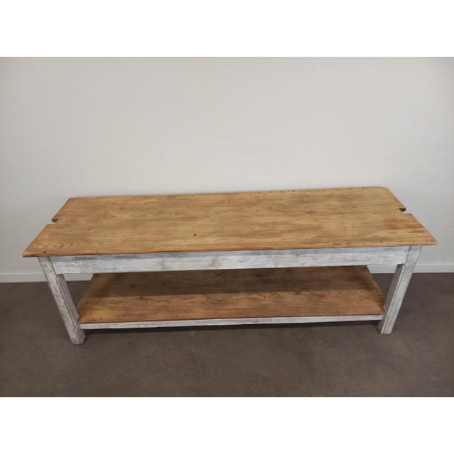 Vintage Weathered Worktable, 1950s For Sale - Image 11 of 18