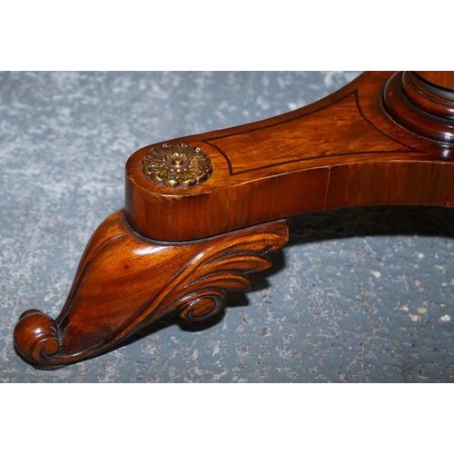 Empire French Burr Walnut Side Table For Sale - Image 10 of 12