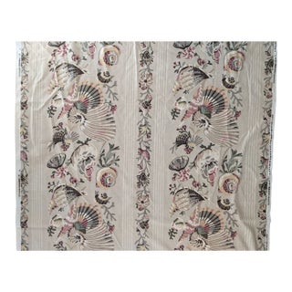 Designer Coastal Sea Shell Fabric 2+ Yards For Sale
