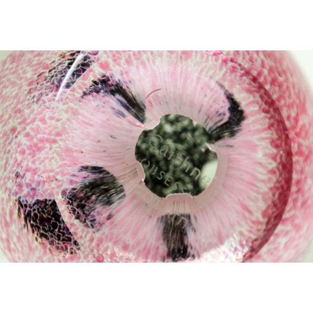 Blush Paperweight Caithness Scotland Signed Collectible " Obsession" With Box 1970's For Sale - Image 8 of 12