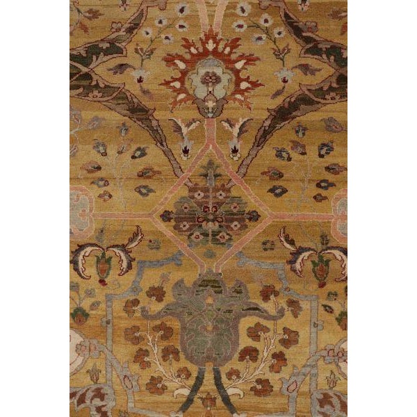 Hand-knotted in wool, this oversized 12x15 rug is a new addition to our Burano collection. Its elegant garden design...