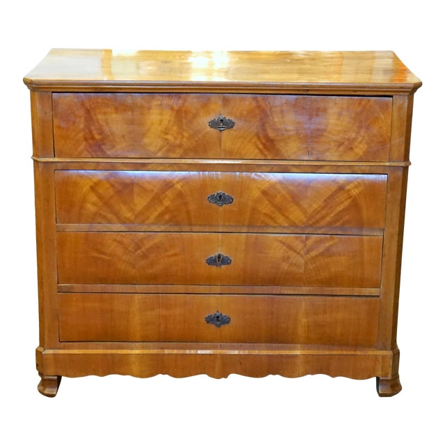 Antique Biedermeier German Cherry Wood Secretary Desk Chairish