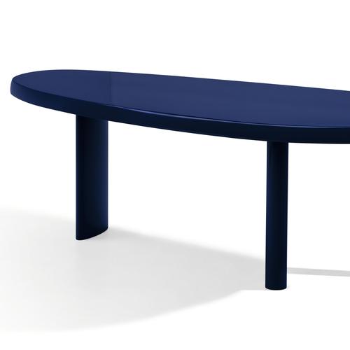 Cassina Freeform Table in Night Blue Lacquered Wood by Charlotte Perriand for Cassina For Sale - Image 4 of 8