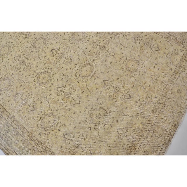 Tan Authentic Vintage Turkish Rug in Muted Tones For Sale - Image 8 of 10