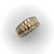 This striking 1970’s or 1980’s diamond ring has beautiful craftsmanship with a row of diamonds along the top and bottom of...