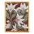 Original Framed Acrylic Lily Painting in Gold Bamboo Frame, Botanical Floral Wall Art, 13" X 16" For Sale