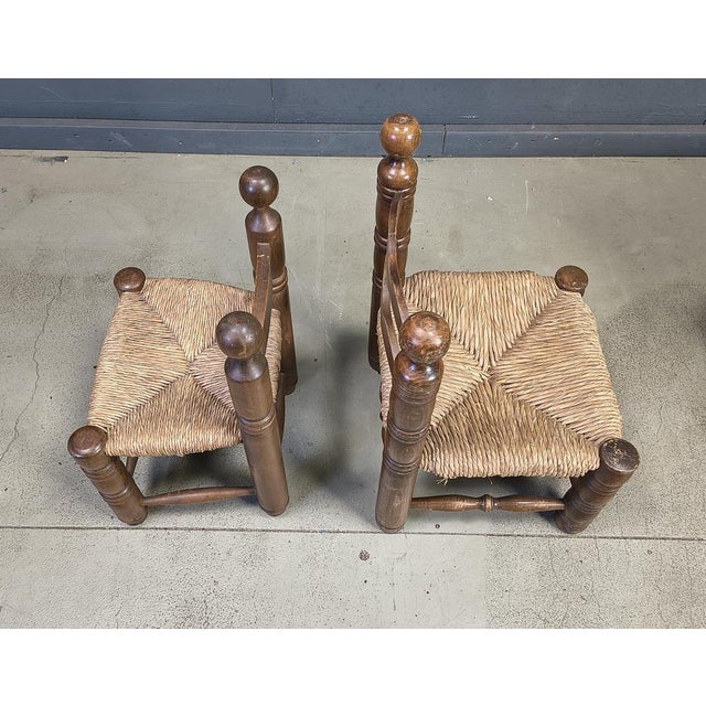 Brutalist Children Chairs attributed to Charles Dudouyt, 1960s, Set of 2 For Sale - Image 4 of 10