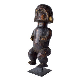 Early 20th Century Fang Figure on Custom Base Gabon For Sale