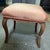 19th Century French Stool in Pink/Red Fabric For Sale - Image 10 of 12