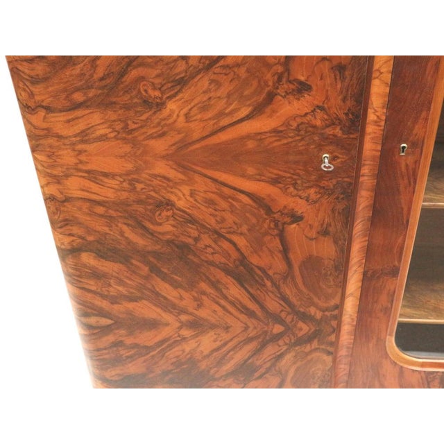 Large Vintage Art Deco Cabinet in Burl Walnut, 1930s For Sale - Image 9 of 12