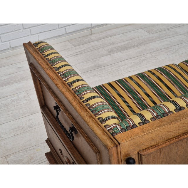 Danish Drop Arm Sofa in Wool & Oak Wood, 1960s For Sale - Image 15 of 18