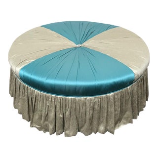 RJones Custom Skirted Ottoman For Sale