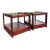 Mid Century Modern Side Tables With Smoked Inset Glass | in the Style of John Keal for Saltman Brown For Sale