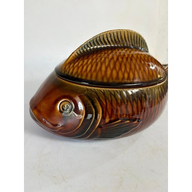 Ceramic Fish-Shaped Trinket Dish, 1970s For Sale - Image 3 of 13