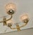 French Brass and Glass Double Wall Lamps in the style of Lidokov, 1960s, Set of 2 For Sale - Image 12 of 15