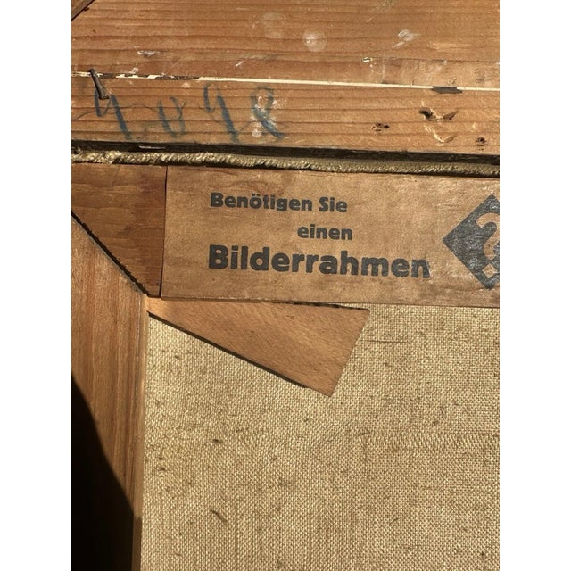 Gold Heinrich Pforr, Floral Bouquet in Vase, Oil Painting on Canvas For Sale - Image 8 of 13