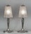 Etablissement Jean Gauthier A wonderful pair of French art deco lamps made around 1925-1930. The nickel-plated bronze or...