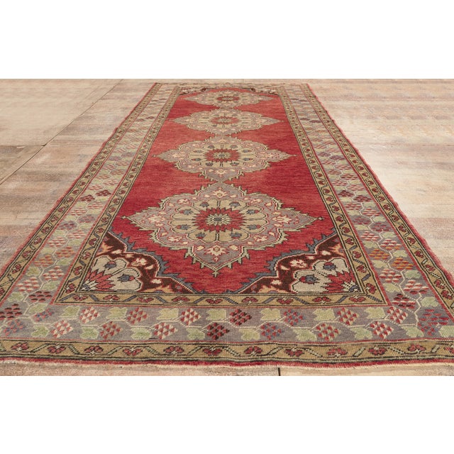 Vintage Turkish Oushak Rug, 04'10 X 11'03 For Sale - Image 9 of 10