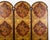 Wood Spanish Colonial Baroque Style Painted Leather Eight Panel Screen For Sale - Image 7 of 18
