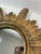 Gold Vintage 16.5" Mid Century Creamy Giltwood Sunburst Wall Mirror For Sale - Image 8 of 16