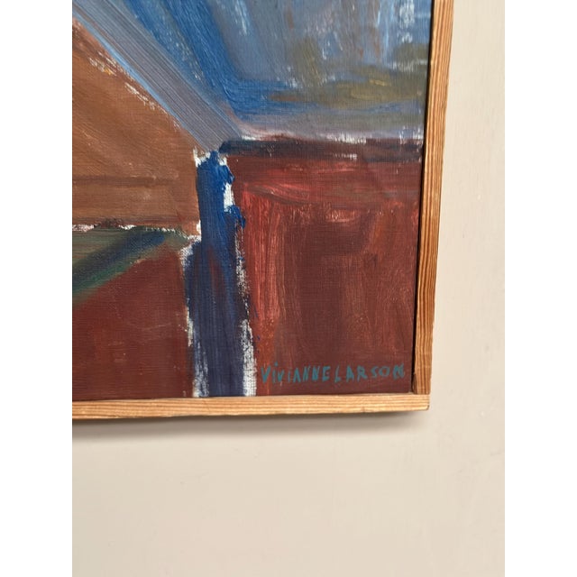 Vivianne Larsson, Bodar, Lofoten, 1950s, Oil Painting on Canvas, Framed For Sale - Image 6 of 18